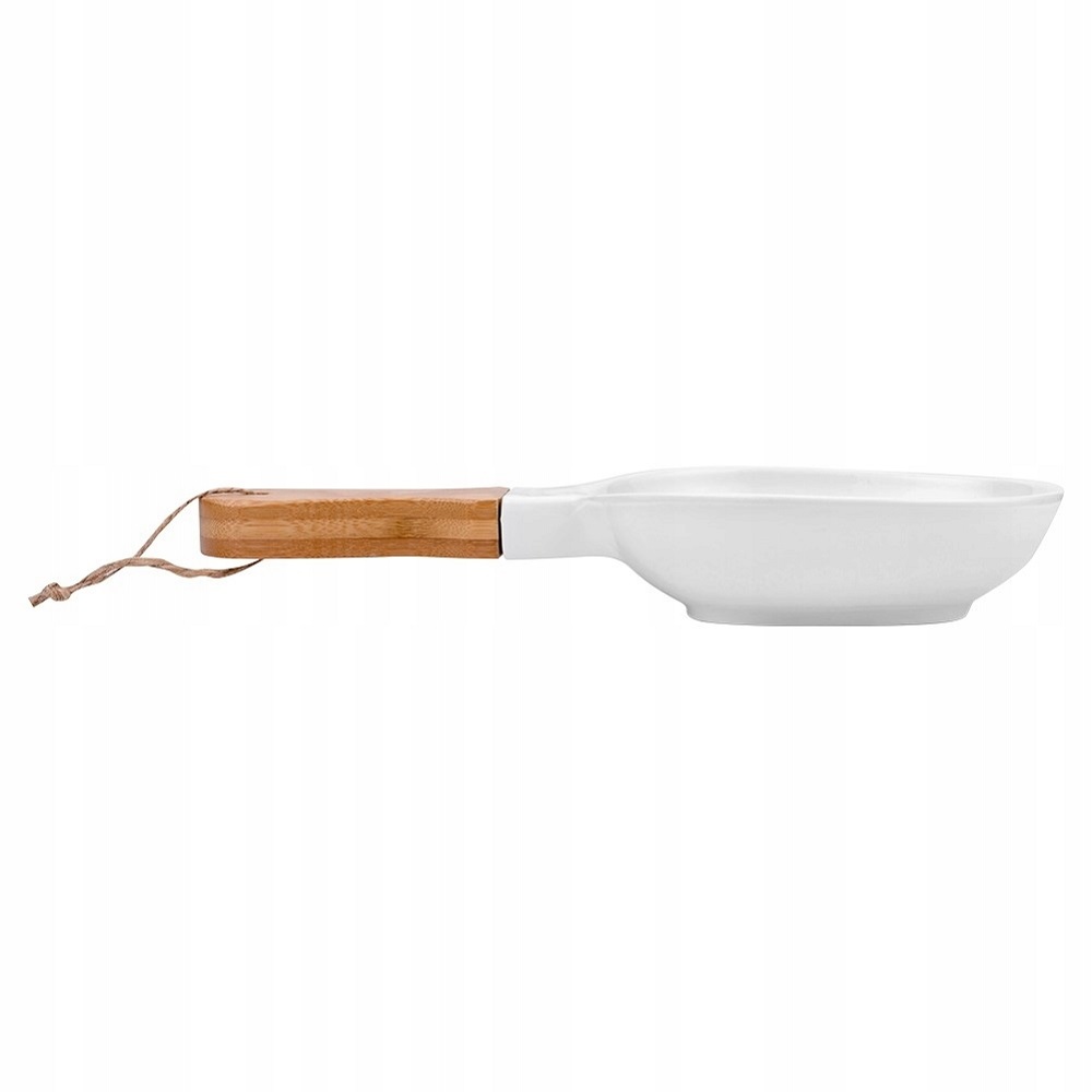 Πιατέλα Πορσελάνης Άσπρη 400ml 30x15cm Με Χερούλι Bamboo Terrestrial Nava 10-263-047 - 3