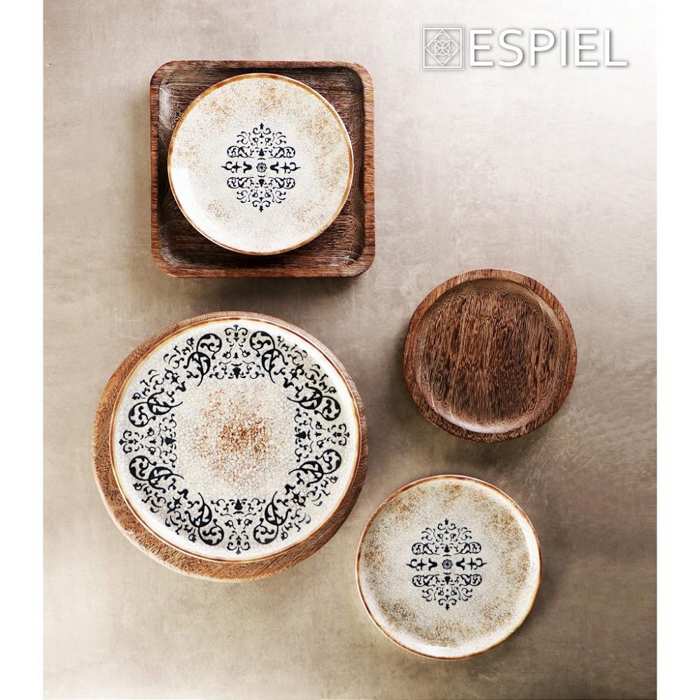 Πιάτο Ρηχό Στρογγυλό Πορσελάνης Φ30xH2cm Mosaico Espiel KNJ132K6 - 3