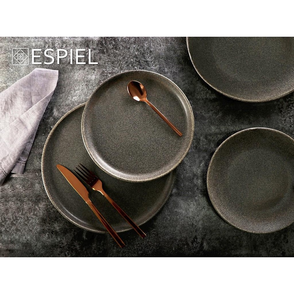 Πιάτο Ρηχό Στρογγυλό Πορσελάνης Φ21xH2,5cm Stardust Espiel KNQ106K6 - 4