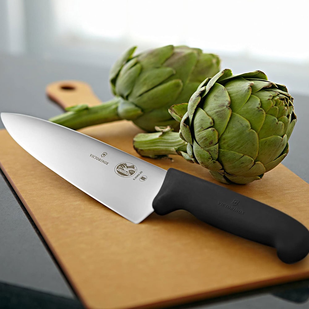Μαχαίρι Chef 20cm Ανοξείδωτο Μαύρη Λαβή Fibrox Victorinox 5.2063.20 - 4