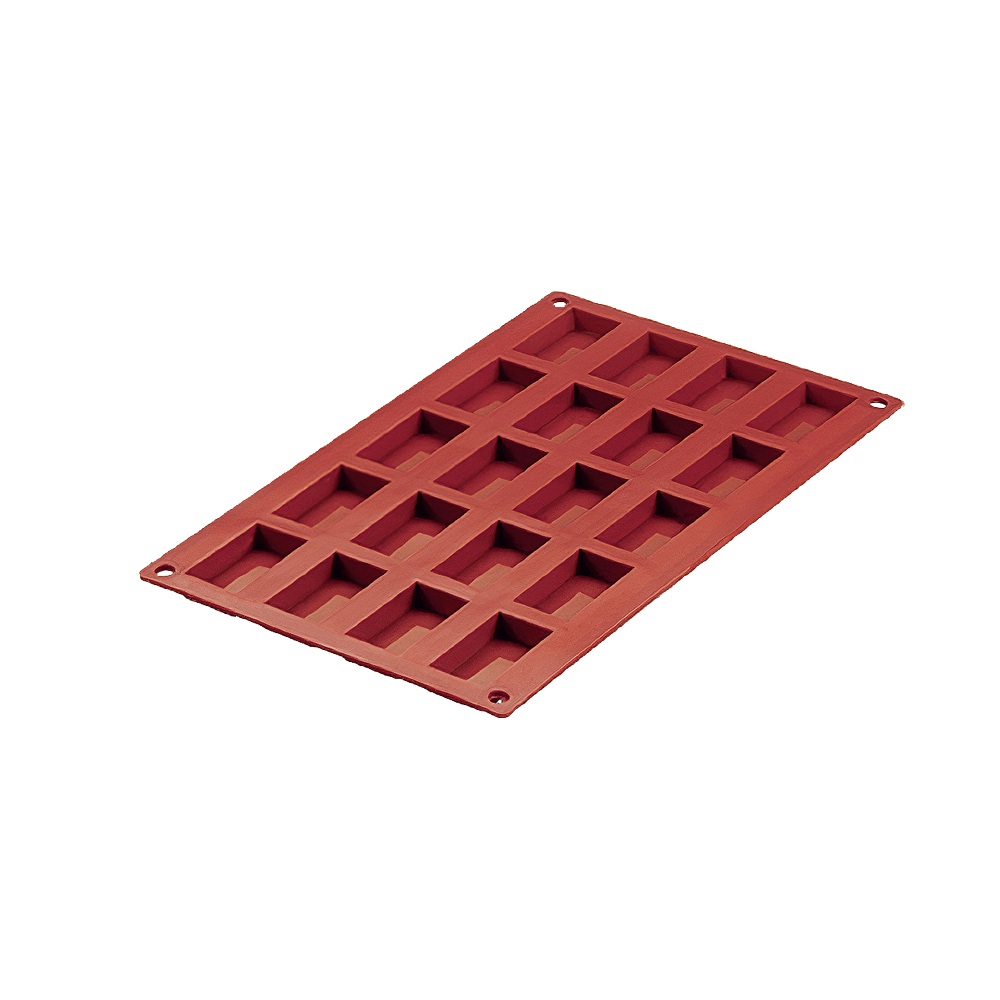 Καλούπι Ζαχαροπλαστικής Σιλικόνης 20 Θέσεων Ορθογώνιο 30×17.5×1.4cm Novatex 10-260