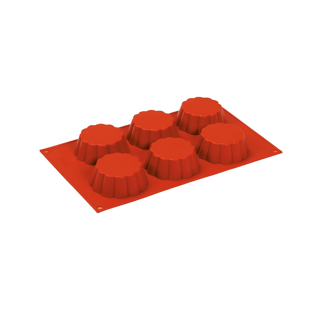 Καλούπι Ζαχαροπλαστικής Σιλικόνης 6 Θέσεων Κώνοι 30×17.5×3cm Novatex 10-268