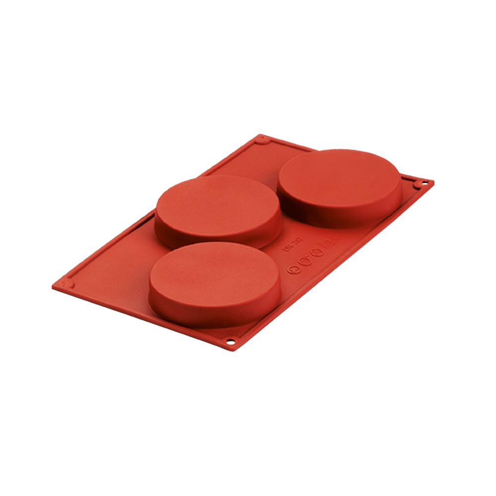 Καλούπι Ζαχαροπλαστικής Σιλικόνης 3 Θέσεων 140ml Στρογγυλό 30×17.5×2cm Novatex 10-273