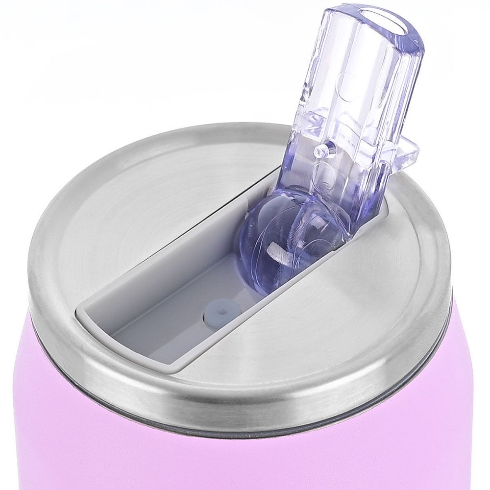 Ποτήρι Ισοθερμικό Lavender Purple Διπλού Τοιχώματος Ανοξείδωτο 18/8 300ml Με Καλαμάκι Save the Aegean εstia Home Art 01-16715 - 4