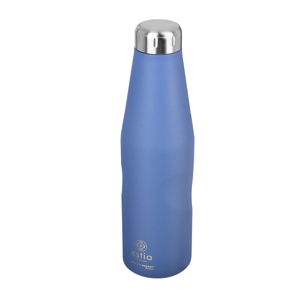 Μπουκάλι Ισοθερμικό Denim Blue Διπλού Τοιχώματος 750ml Ανοξείδωτο 18/8 Save the Aegean εstia Home Art 01-16616 - 2