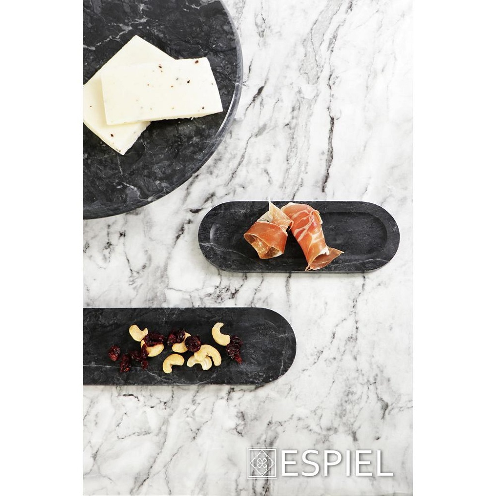 Πιατέλα Από Μάρμαρο Ορθογώνια Μαύρη 30x7xH1cm Espiel FAV231 - 2