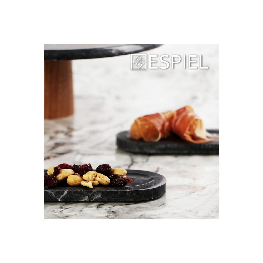 Πιατέλα Από Μάρμαρο Ορθογώνια Μαύρη 30x7xH1cm Espiel FAV231 - 3