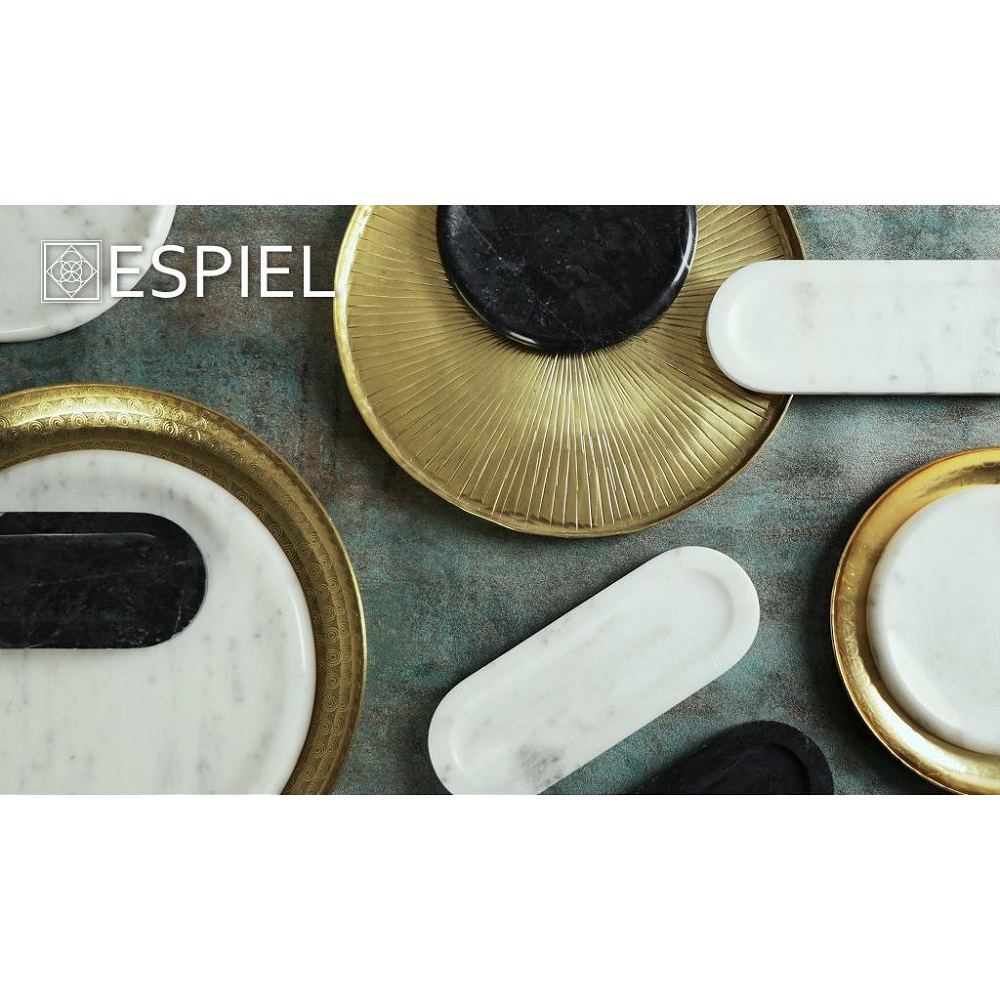 Πιατέλα Από Μάρμαρο Ορθογώνια Μαύρη 30x7xH1cm Espiel FAV231 - 4
