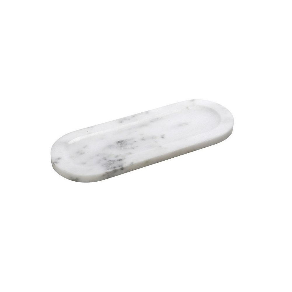 Πιατέλα Από Μάρμαρο Ορθογώνια Λευκή 20x7xH1cm Espiel FAV233 - 