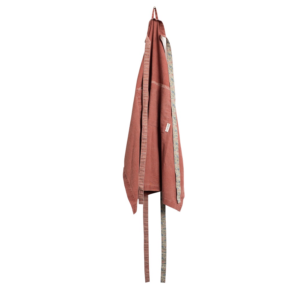 Ποδιά Κουζίνας 85x78cm Βαμβακερή Μπορντό Daniela Oxblood Red Kitchen Linen Laura Ashley LA183167 - 5