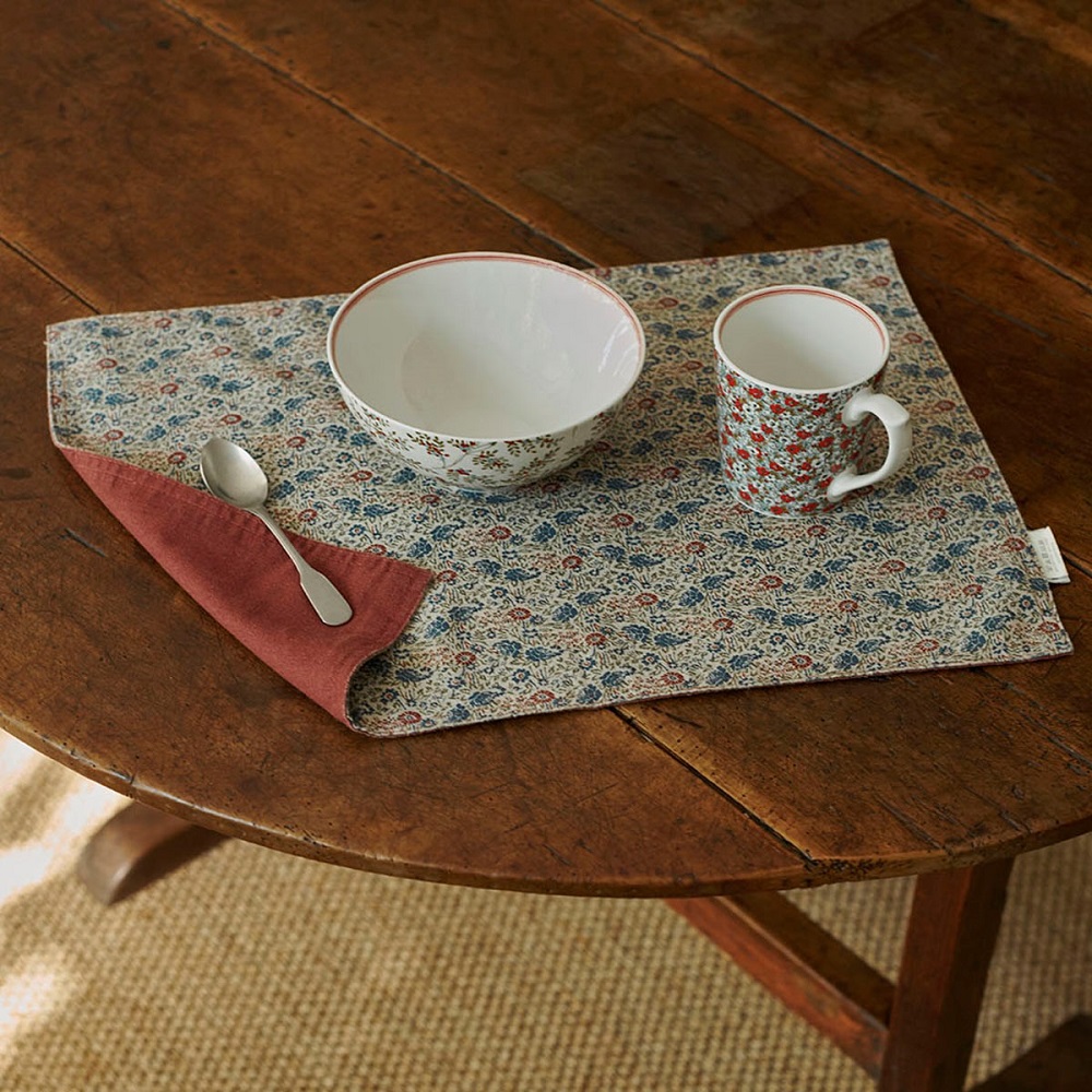 Σουπλά Διπλής Όψης 48x35cm Daniela Oxblood Red Kitchen Linen Laura Ashley LA183168 - 2