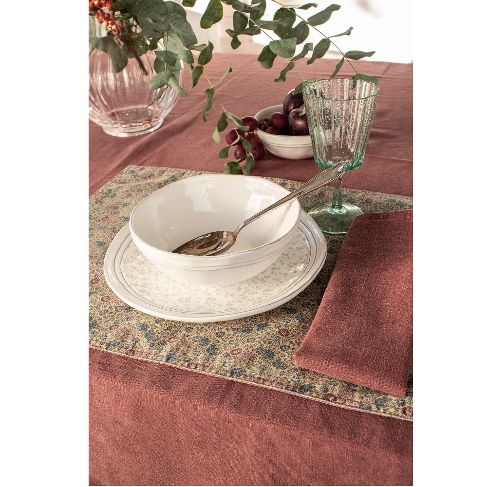 Σουπλά Διπλής Όψης 48x35cm Daniela Oxblood Red Kitchen Linen Laura Ashley LA183168 - 4