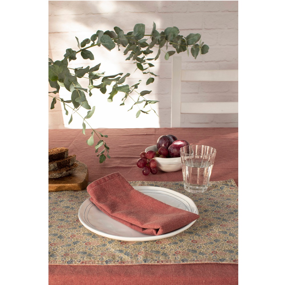 Σουπλά Διπλής Όψης 48x35cm Daniela Oxblood Red Kitchen Linen Laura Ashley LA183168 - 5