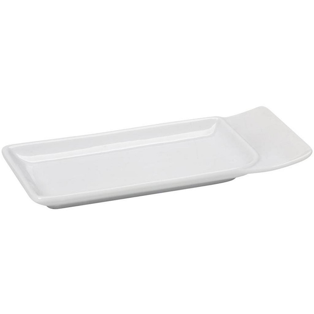Πιατέλα Πορσελάνης Ορθογώνια Λευκή 21x8,5xH2cm Espiel BEH116K12 - 