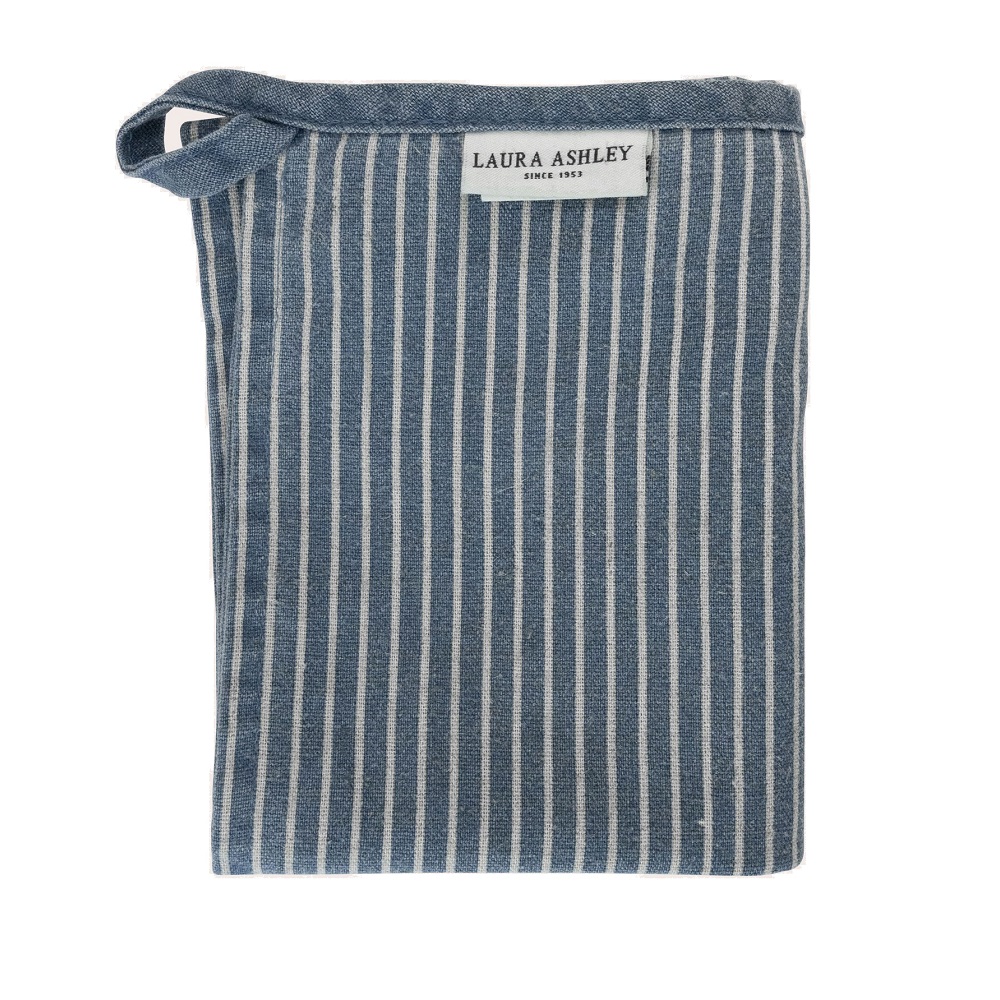 Πετσέτα Τσαγιού 70x50cm Wild Clematis Blue Stripes Kitchen Linen Laura Ashley LA183163 - 