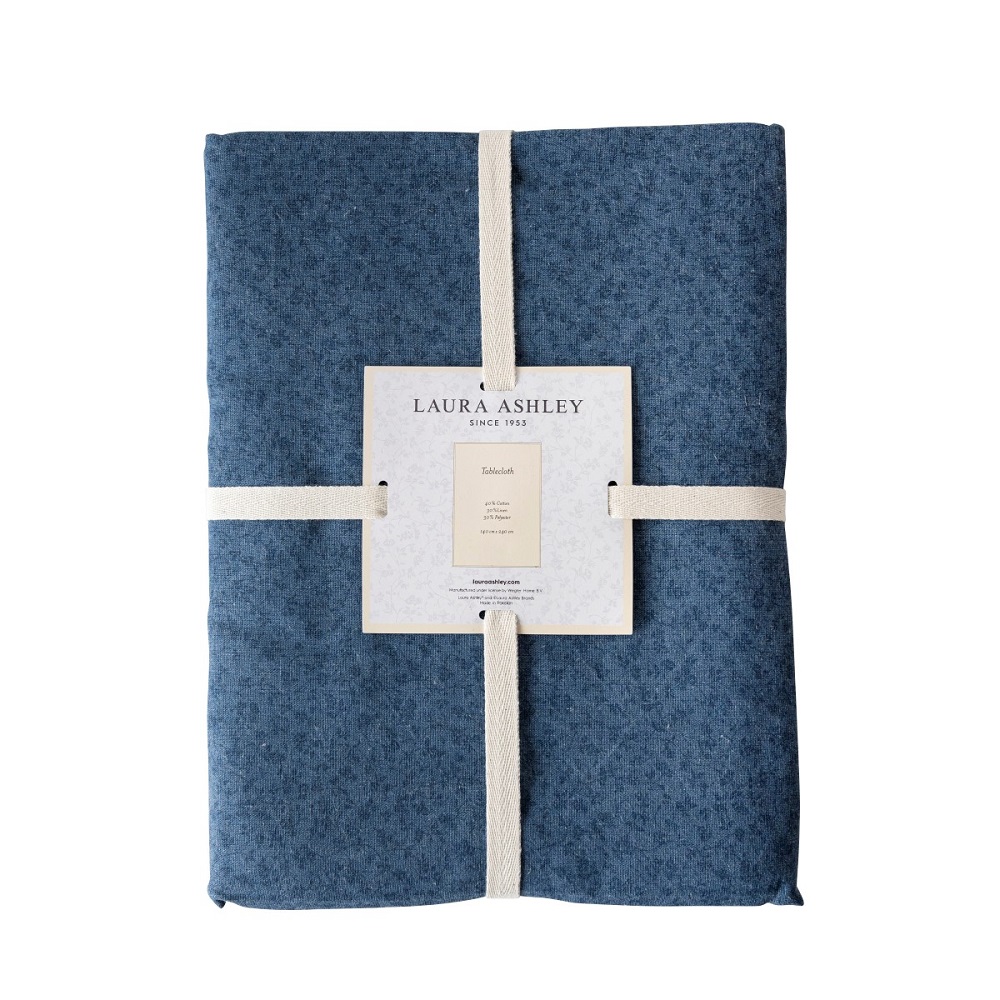 Τραπεζομάντηλο 240x140cm Wild Clematis Solid Blue Kitchen Linen Laura Ashley LA183165 - 