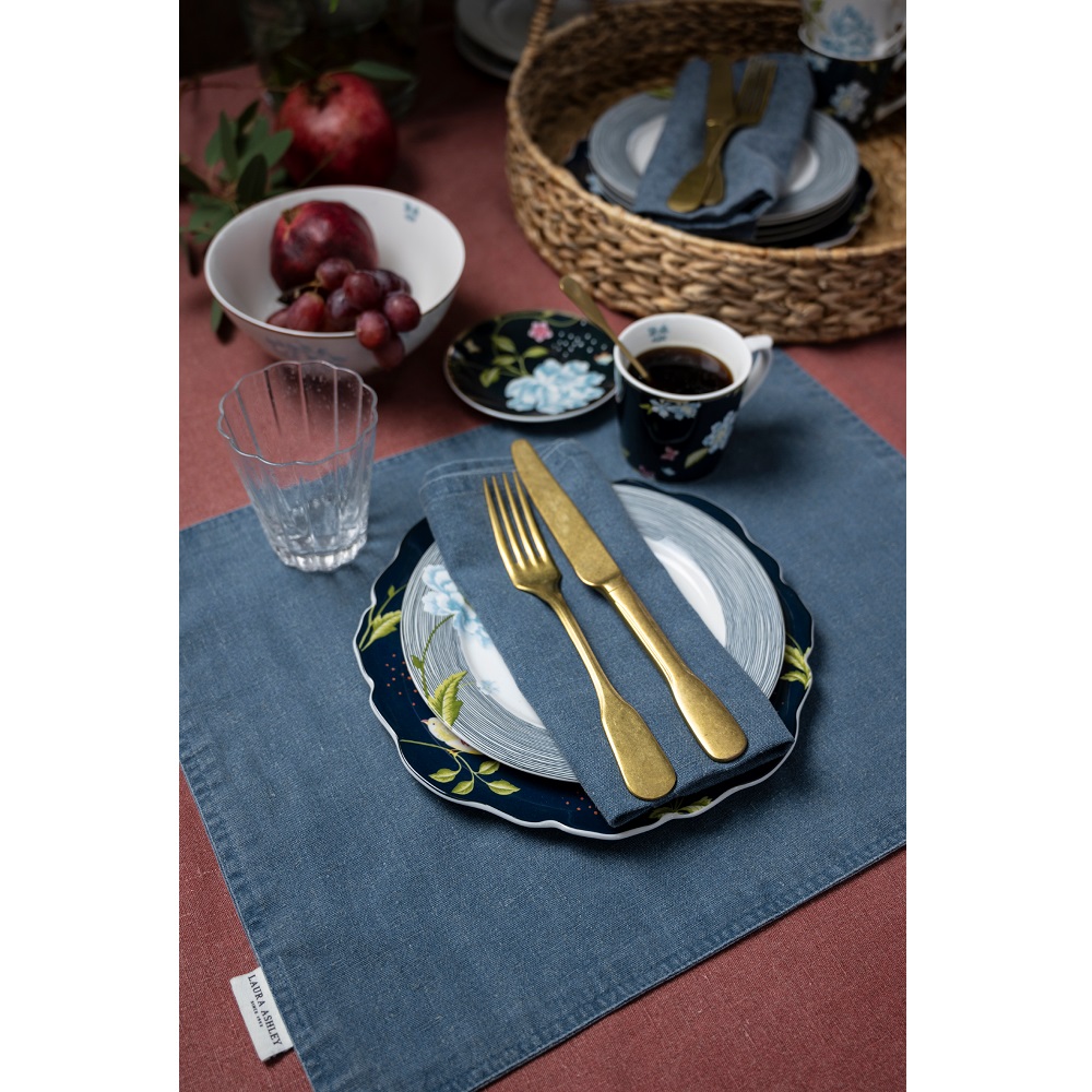 Σουπλά Διπλής Όψης 48x35cm Wild Clematis Blue Red Kitchen Linen Laura Ashley LA183156 - 4