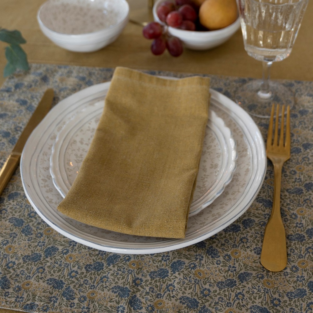 Πετσέτα Φαγητού 45x45cm Daniela Oil Solid Yellow Kitchen Linen Laura Ashley LA183138 - 3