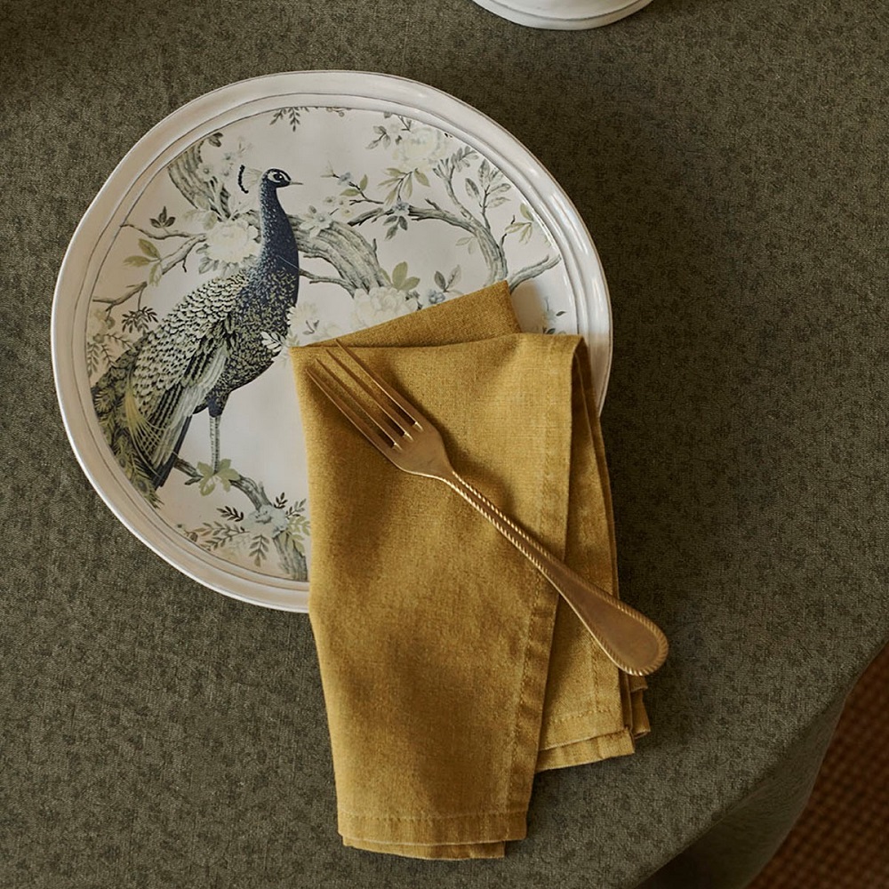 Πετσέτα Φαγητού 45x45cm Daniela Oil Solid Yellow Kitchen Linen Laura Ashley LA183138 - 5