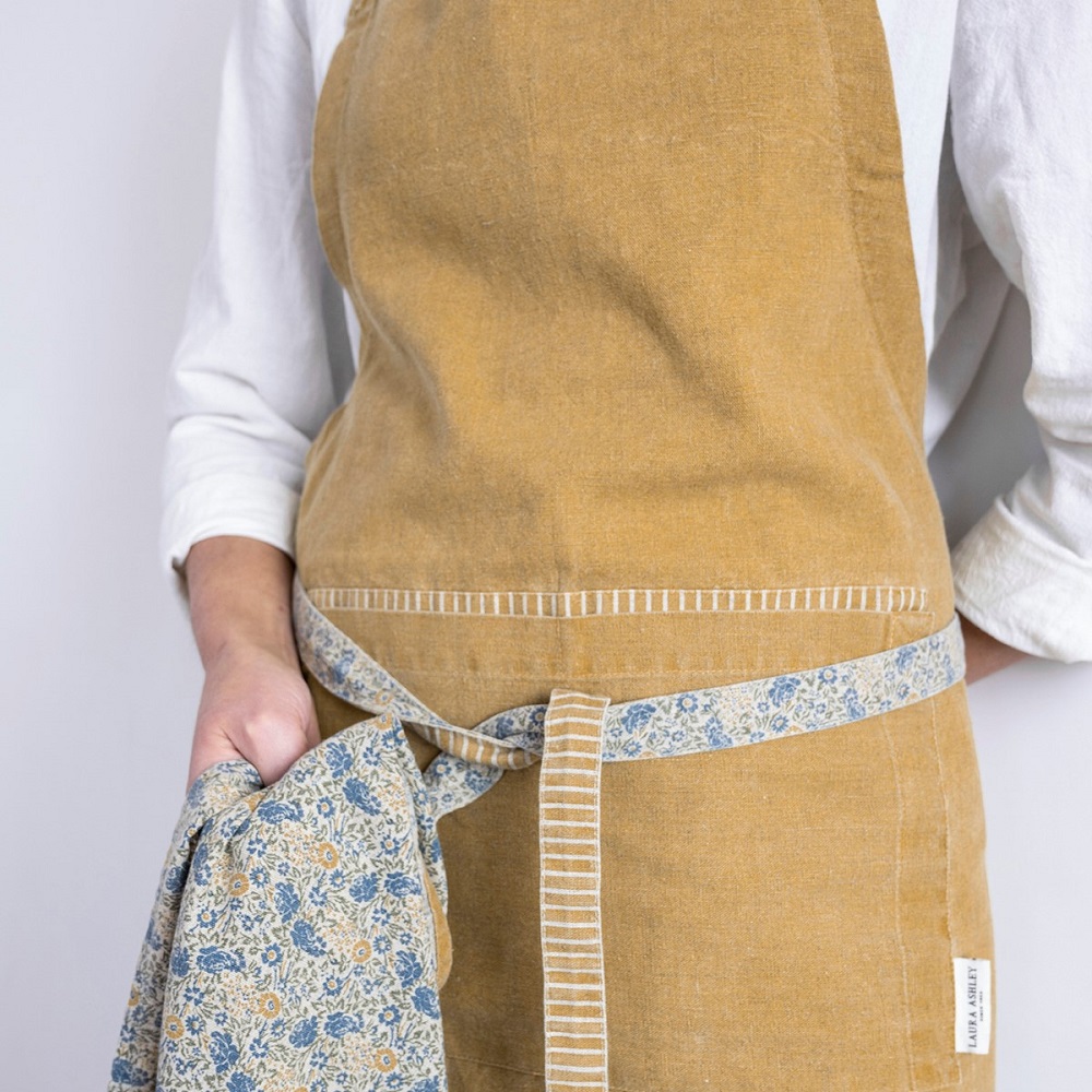 Ποδιά Κουζίνας 85x78cm Βαμβακερή Daniela Oil Solid Yellow Kitchen Linen Laura Ashley LA183134 - 2