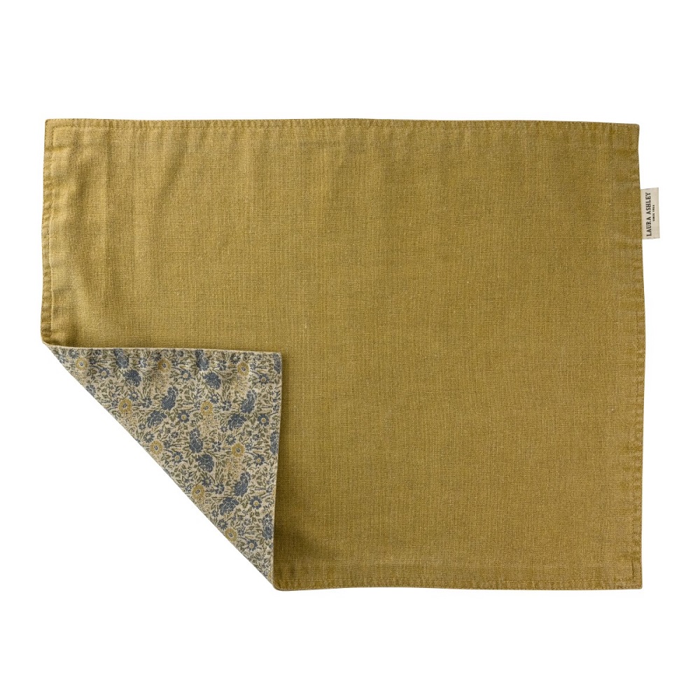 Σουπλά Διπλής Όψης 48x35cm Daniela Oil Yellow Kitchen Linen Laura Ashley LA183135 - 