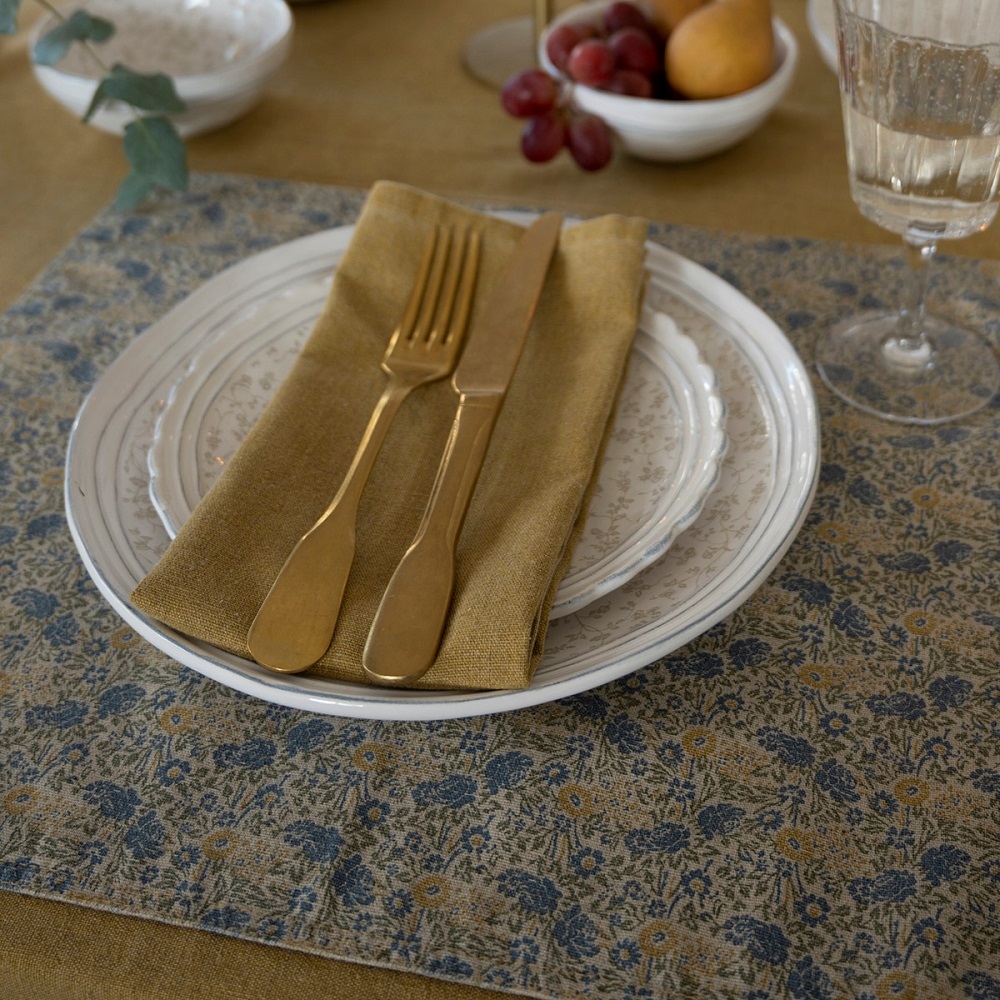 Σουπλά Διπλής Όψης 48x35cm Daniela Oil Yellow Kitchen Linen Laura Ashley LA183135 - 2