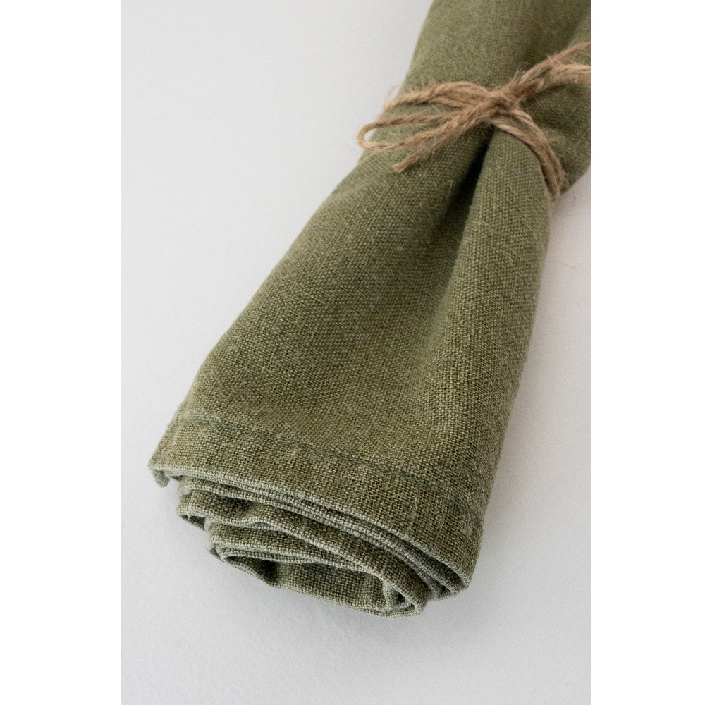 Πετσέτα Φαγητού 45x45cm Wild Clematis Sage Solid Green Kitchen Linen Laura Ashley LA183150 - 5