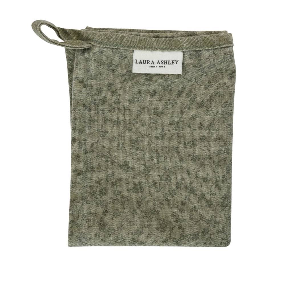 Πετσέτα Τσαγιού 70x50cm Wild Clematis Sage Green Kitchen Linen Laura Ashley LA183151 - 