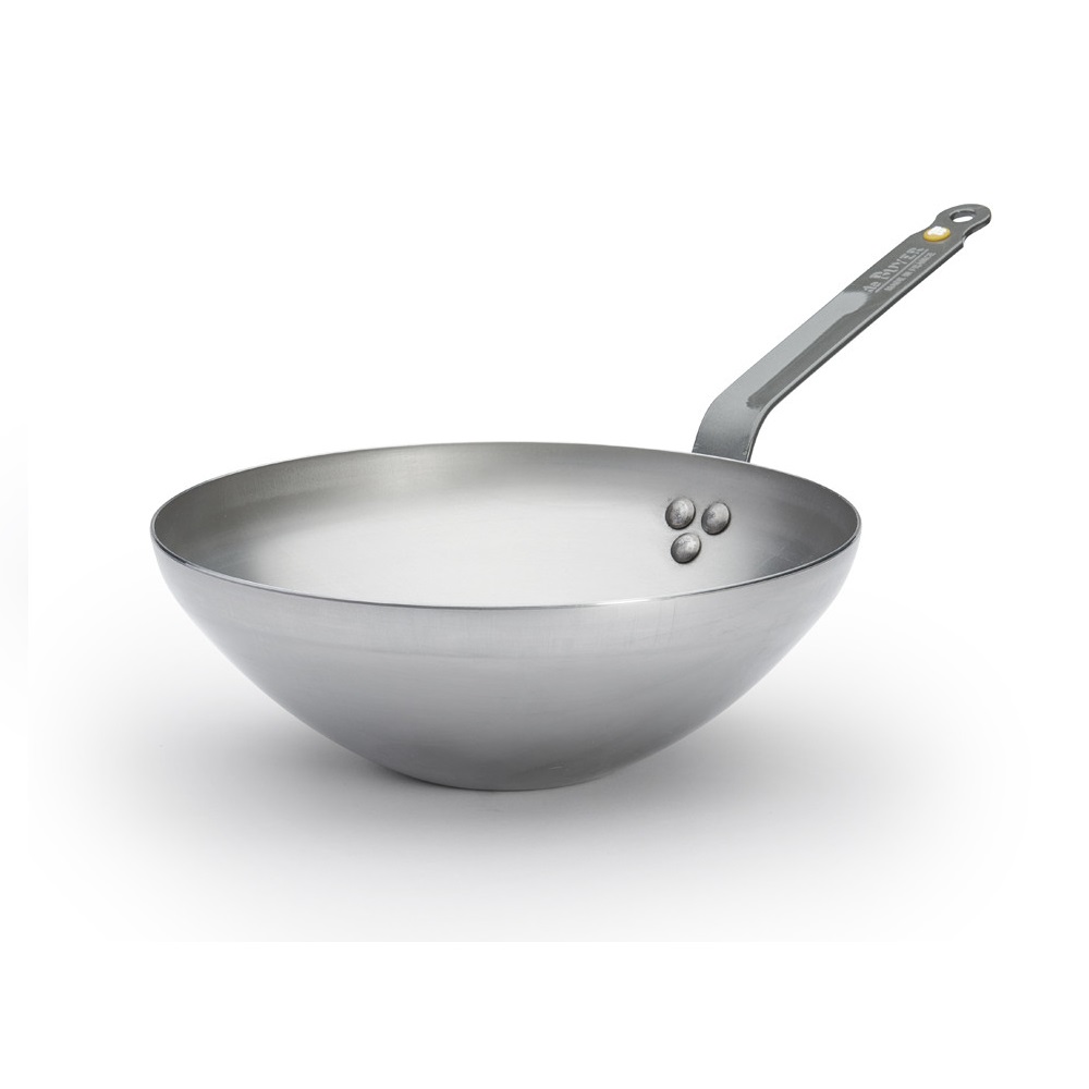 Γουόκ - Wok Ατσάλινο Φ28xH10cm Induction Mineral B De Buyer 5618.28 - 