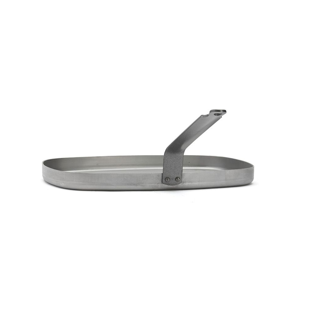 Τηγάνι Ορθογώνιο Grill Ατσάλινο 38x25,5xH2cm Induction Carbone Plus De Buyer 5540.38 - 5