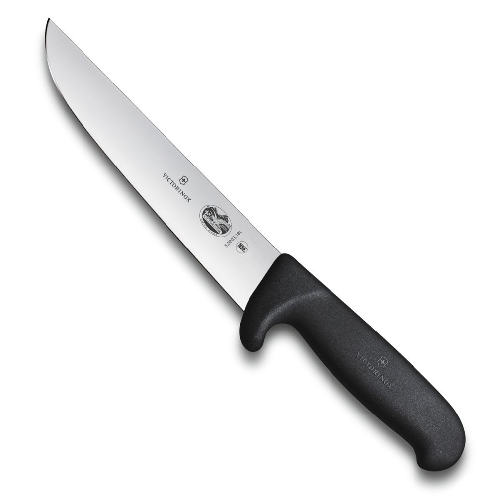 Μαχαίρι Κρέατος 18cm Ανοξείδωτο Μαύρη Λαβή Fibrox Victorinox 5.5203.18 - 