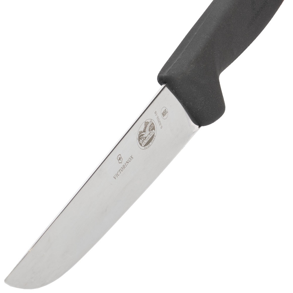 Μαχαίρι Κρέατος 18cm Ανοξείδωτο Μαύρη Λαβή Fibrox Victorinox 5.5203.18 - 2