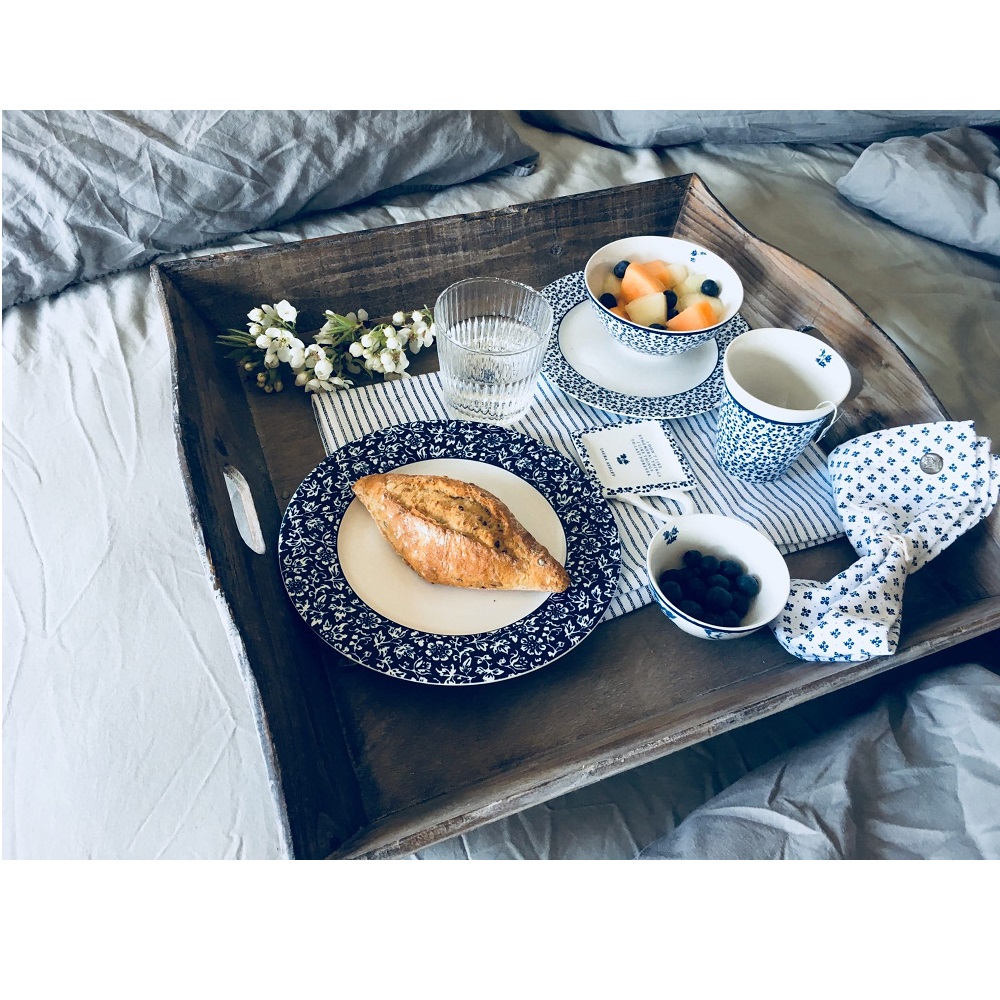 Κούπα Πορσελάνης XL 540ml Λευκή – Μπλε Sweet Allysum Blueprint Laura Ashley LA183197 - 2