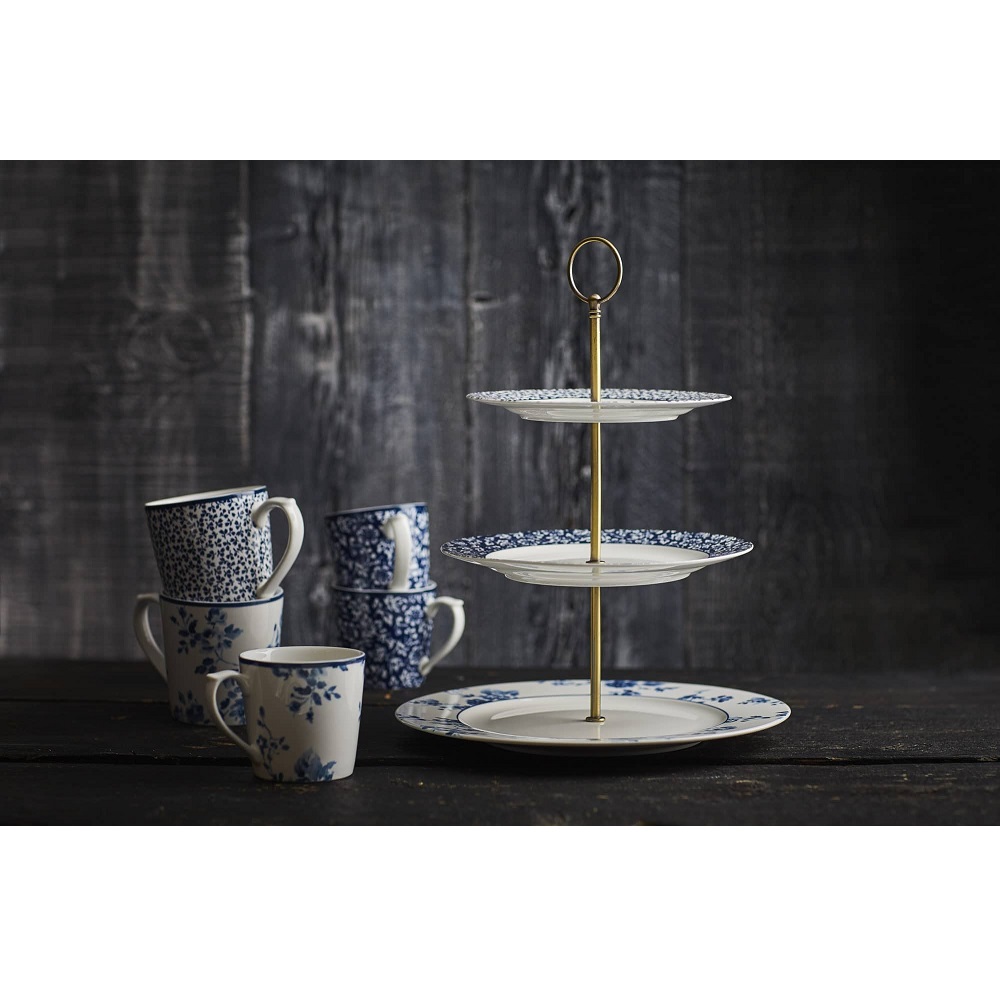 Κούπα Πορσελάνης XL 540ml Λευκή – Μπλε Candy Stripe Blueprint Laura Ashley LA183199 - 3