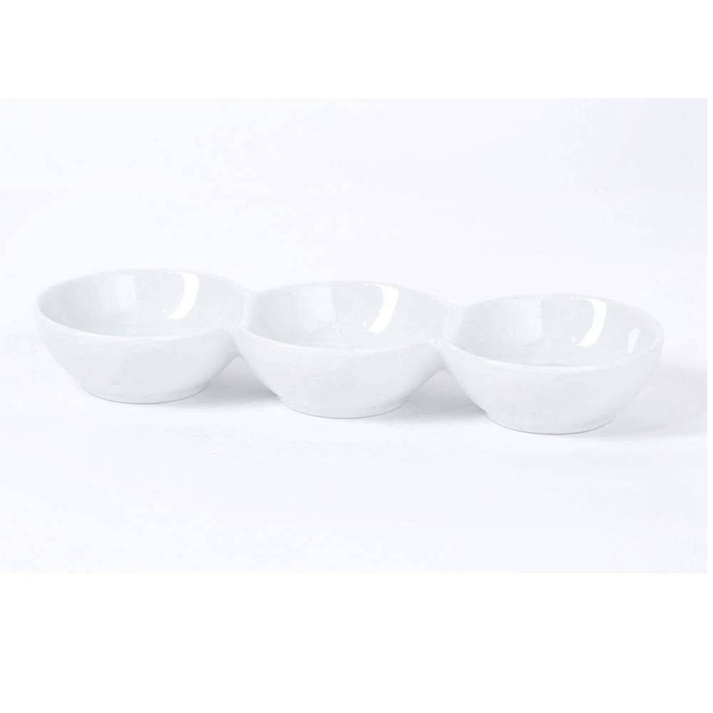 Ορντεβιέρα Πορσελάνης 3 Θέσεων Λευκή 23x7,6x3,3cm Koopman 795880000 - 