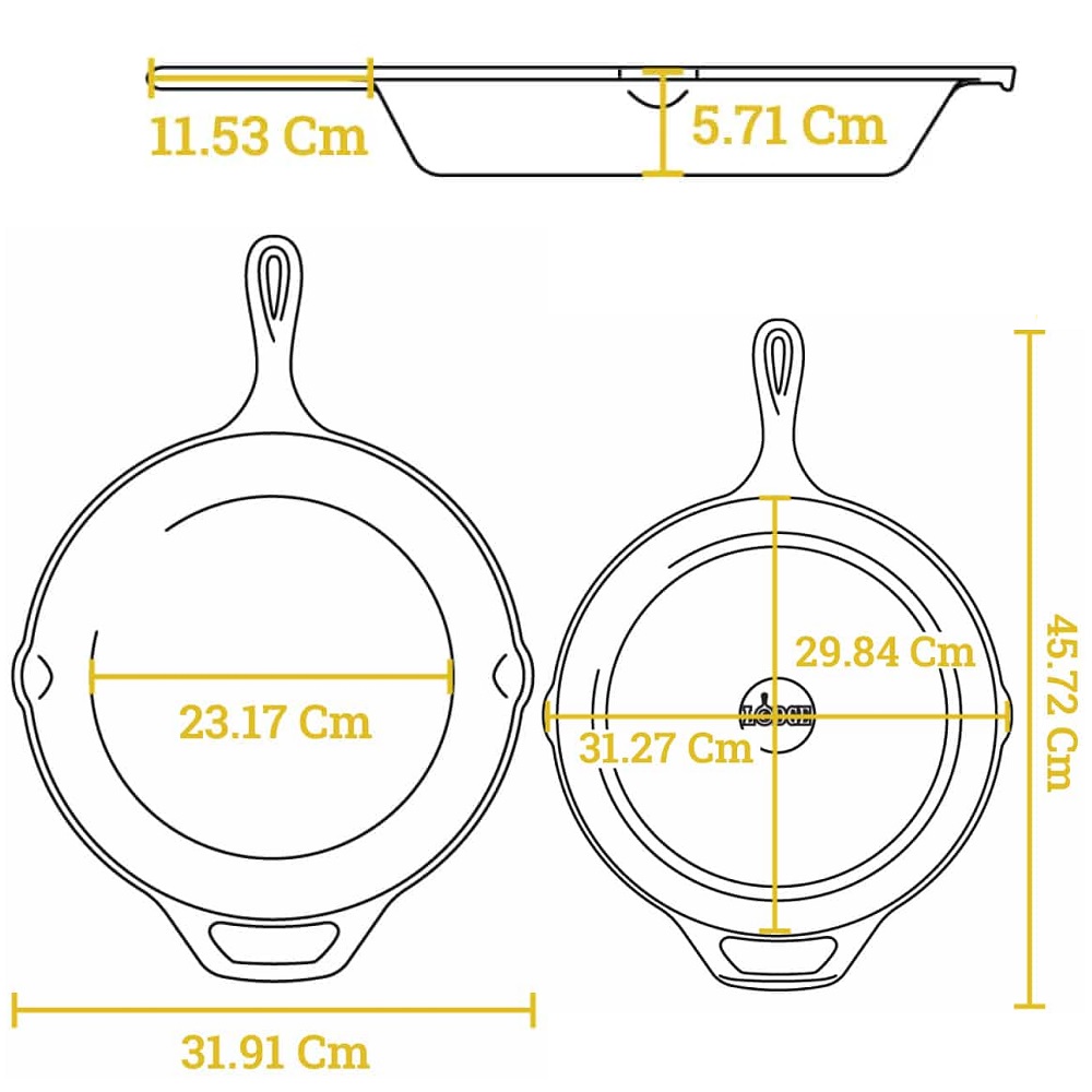Τηγάνι Μαντεμένιο Φ30,48cm Lodge L10SK3 - 5