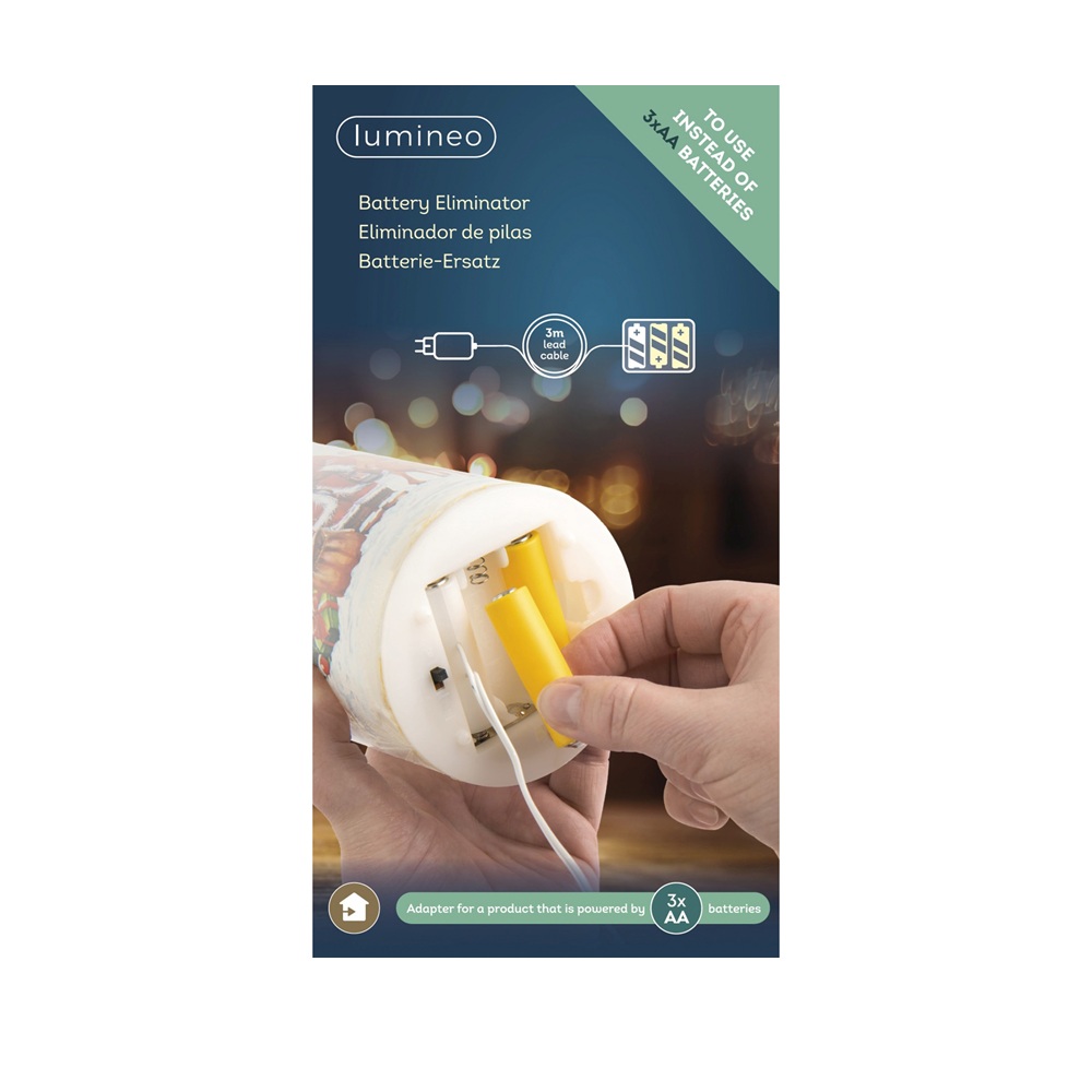 Αντάπτορας Ρεύματος Battery Eliminator 3xAA 4.5V/2.7W 3m Εσωτερικού Χώρου Lumineo 482673 - 2