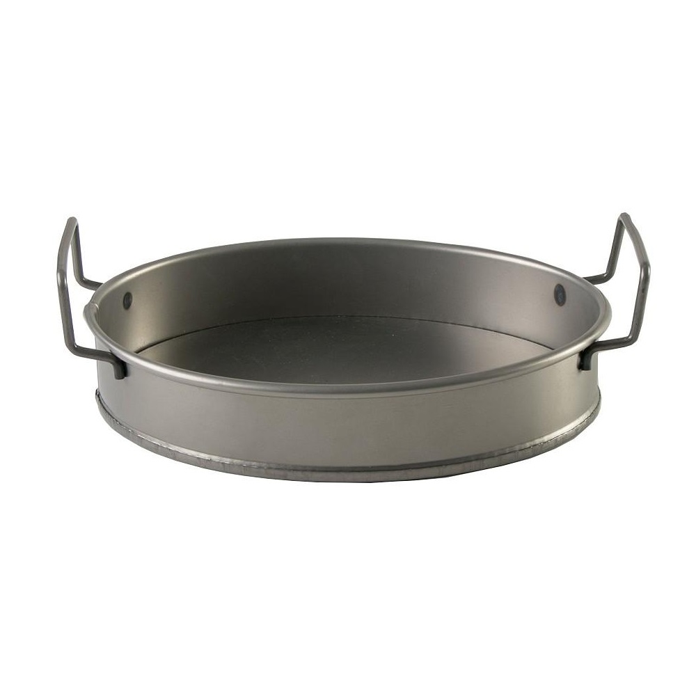 Δίσκος Οβάλ Μεταλλικός Λαδί Με Λαβές 23,5x15,5xH4cm Industrial Espiel TEM219 - 
