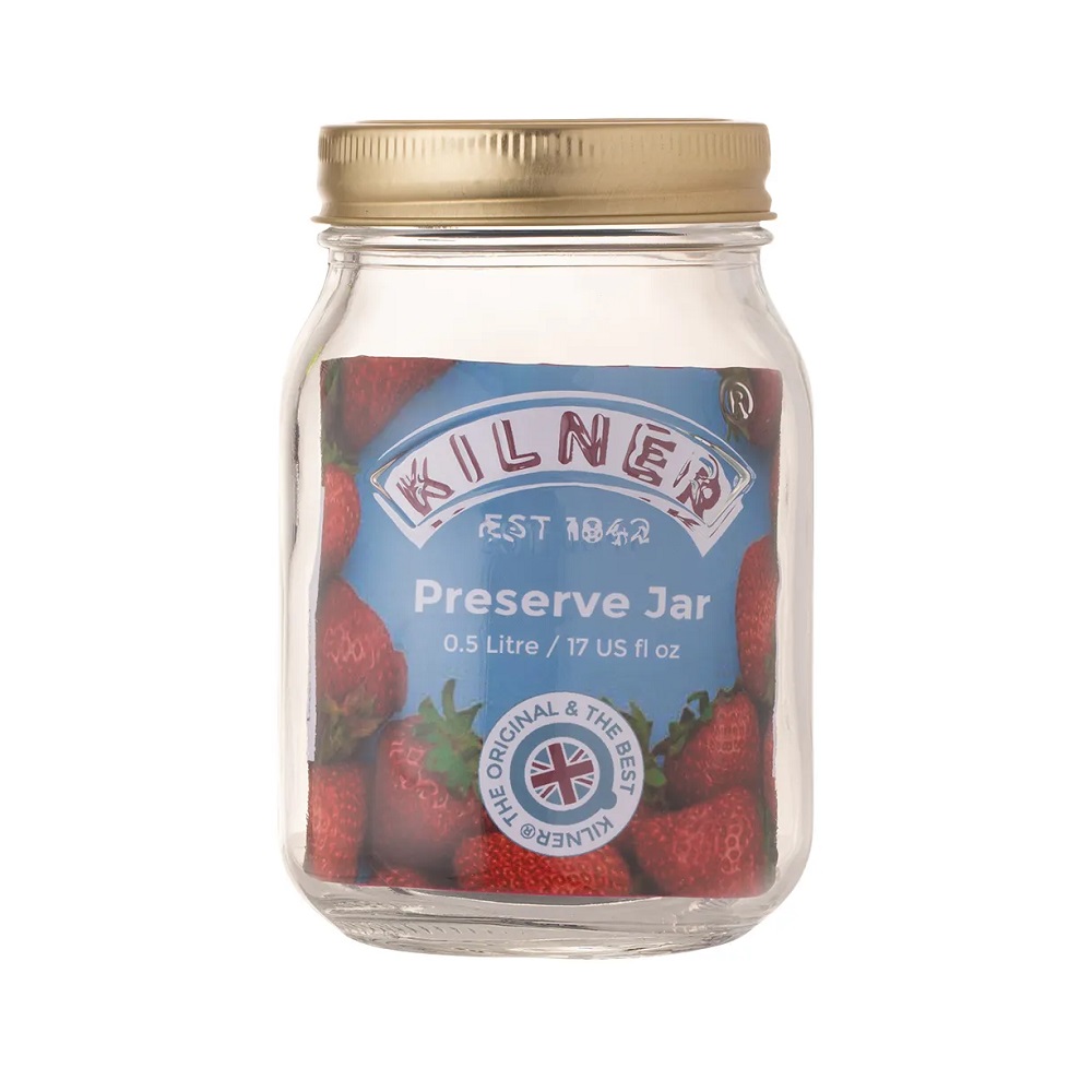 Βάζο Διατήρησης Με Καπάκι 500ml Ø8,3xH12,7cm Γυάλινο Kilner 0025.400 - 2