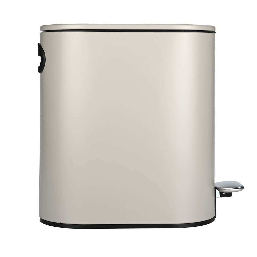 Χαρτοδοχείο Μπάνιου Slim Οβάλ Soft Close 5Lt Taupe Ματ εstia Home Art 02-19129 - 3