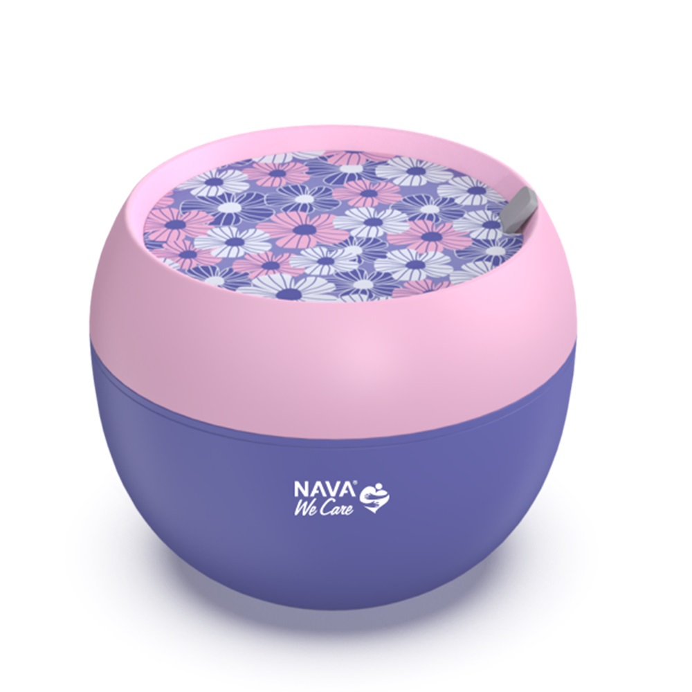 Φαγητοδοχείο Πλαστικό Στρογγυλό 800ml Φ15xH11,5cm Μωβ We Care Nava 10-259-011 - 1