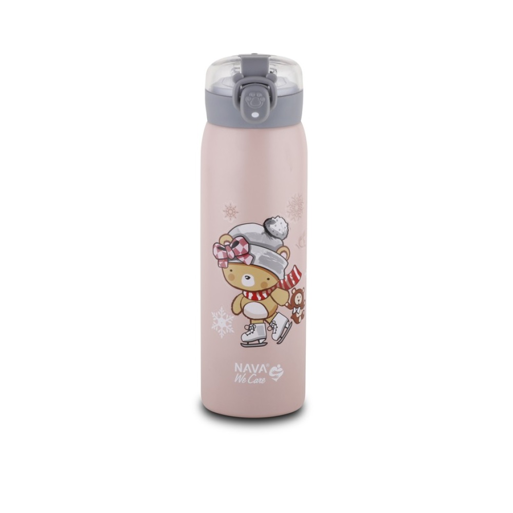 Μπουκάλι Θερμός Ανοξείδωτος 500ml Ροζ Φ7xH23cm We Care Nava 10-110-010 - 1