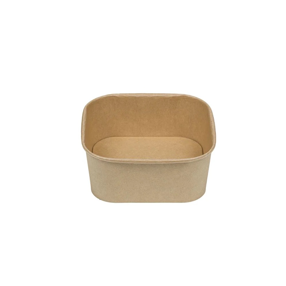 Σκεύος Φαγητού Kraft FSC Τετράγωνο 750ml 16,7x16,7x4,4cm 50τμχ Intertan QKSB750 - 2