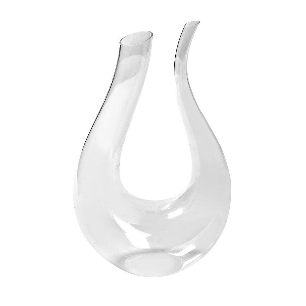 Καράφα - Decanter Γυάλινη 1350ml U-shape 20x10xH31cm Modern Espiel TOB105 - 