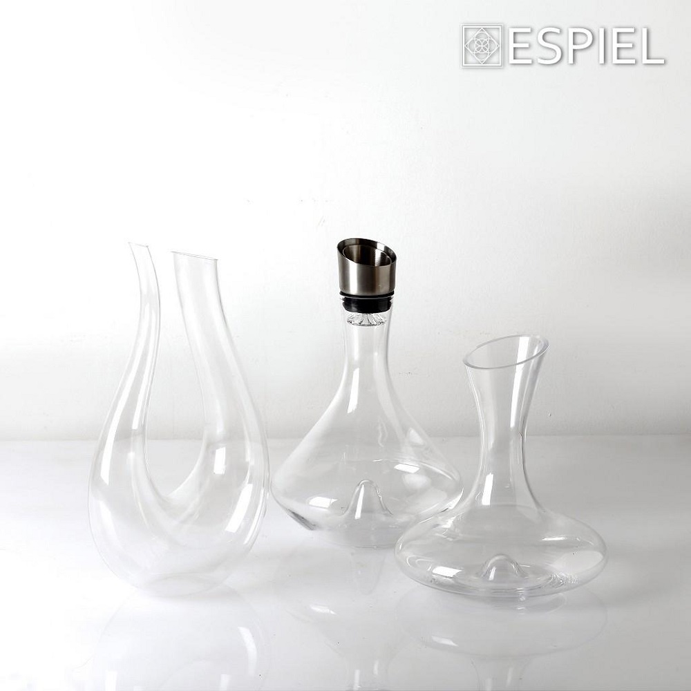 Καράφα - Decanter Γυάλινη 1350ml U-shape 20x10xH31cm Modern Espiel TOB105 - 2