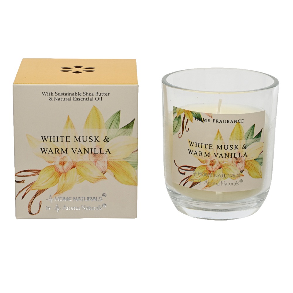 Αρωματικό Κερί White Musk & Warm Vanilla 7.8x7.8x9εκ 20 Ώρες Καύσης Kaemingk 880248 - 