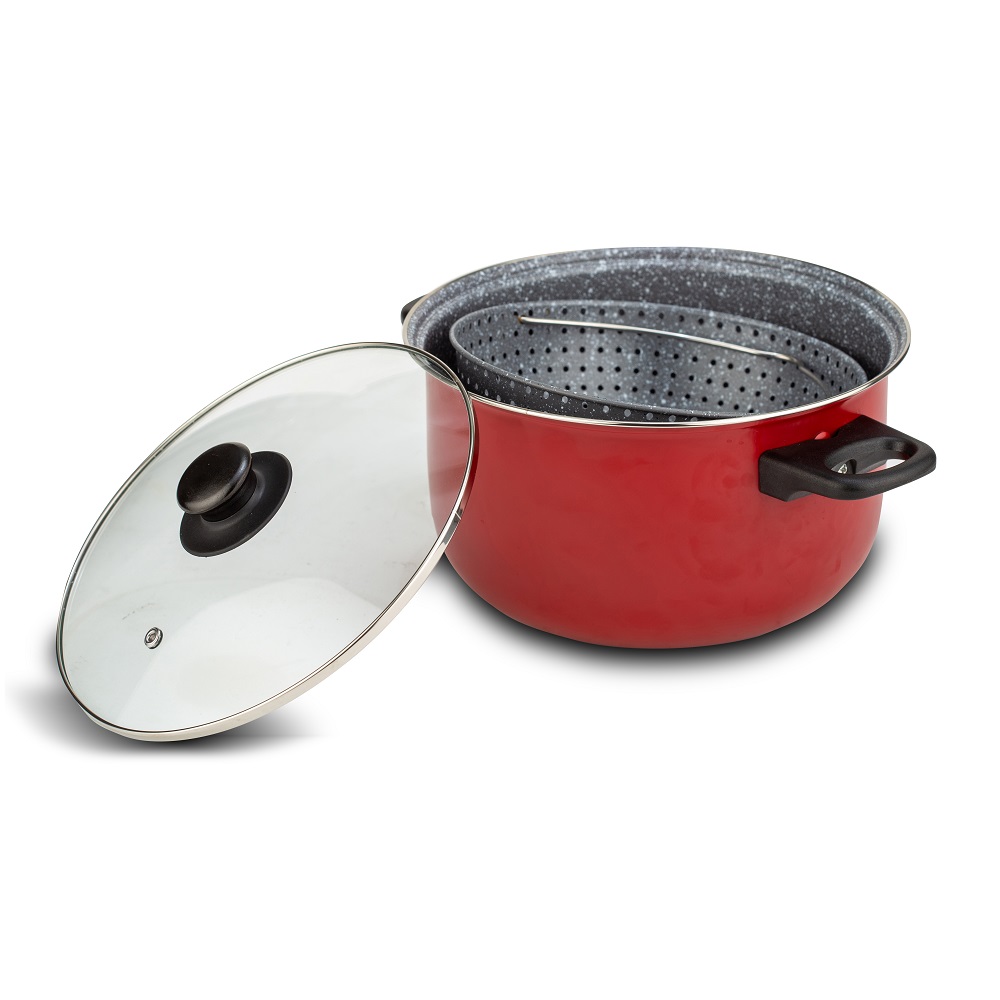 Κατσαρόλα - Ατμομάγειρας Απο Ατσάλι Φ22cm 4,5Lt Αντικολλητική Taurus Nava 10-103-134 - 3