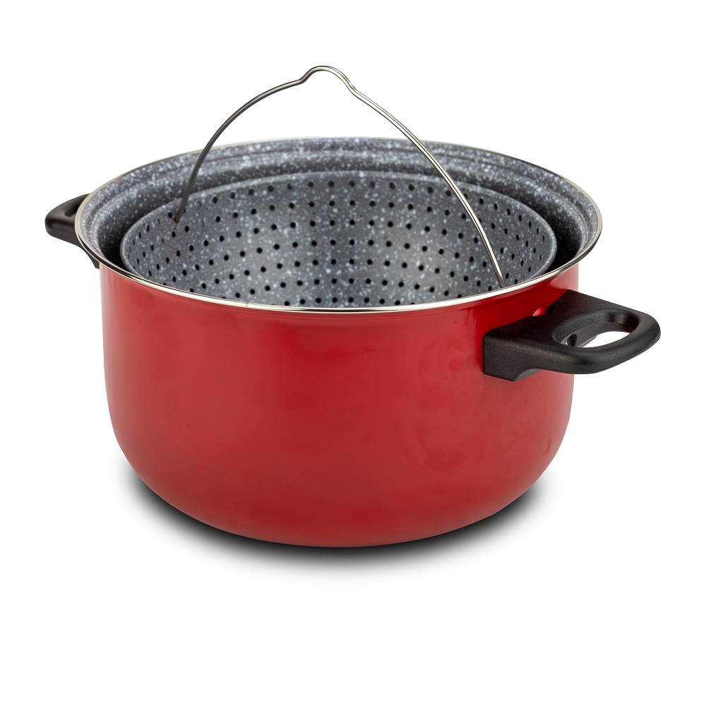 Κατσαρόλα - Ατμομάγειρας Απο Ατσάλι Φ22cm 4,5Lt Αντικολλητική Taurus Nava 10-103-134 - 4