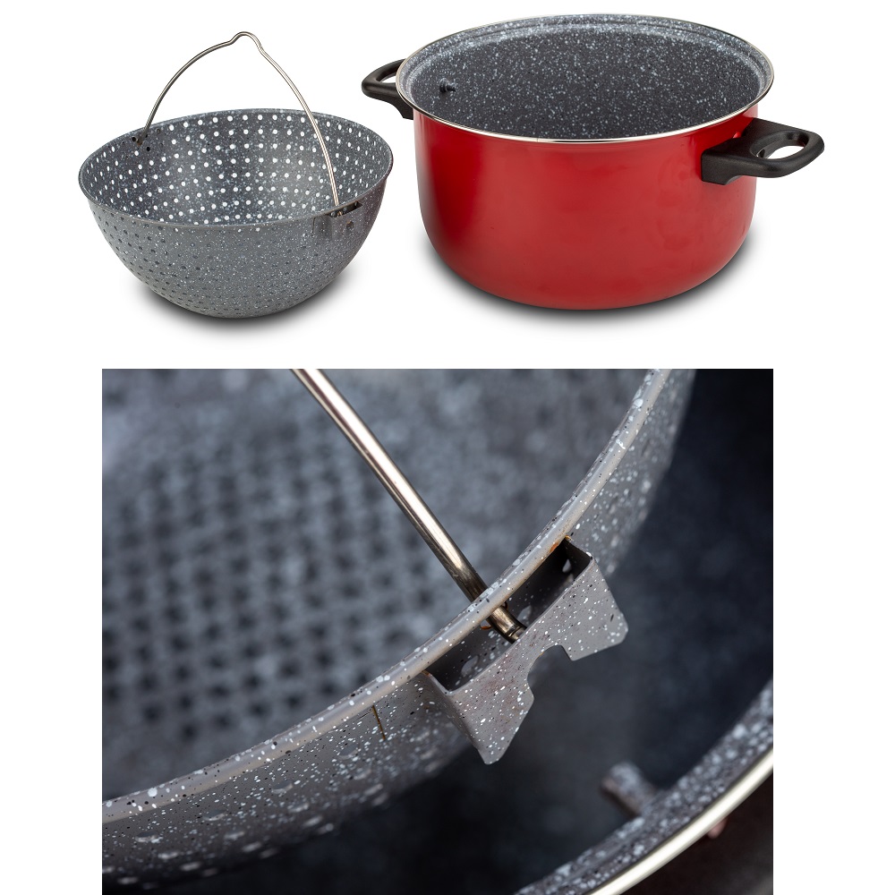 Κατσαρόλα - Ατμομάγειρας Απο Ατσάλι Φ22cm 4,5Lt Αντικολλητική Taurus Nava 10-103-134 - 5