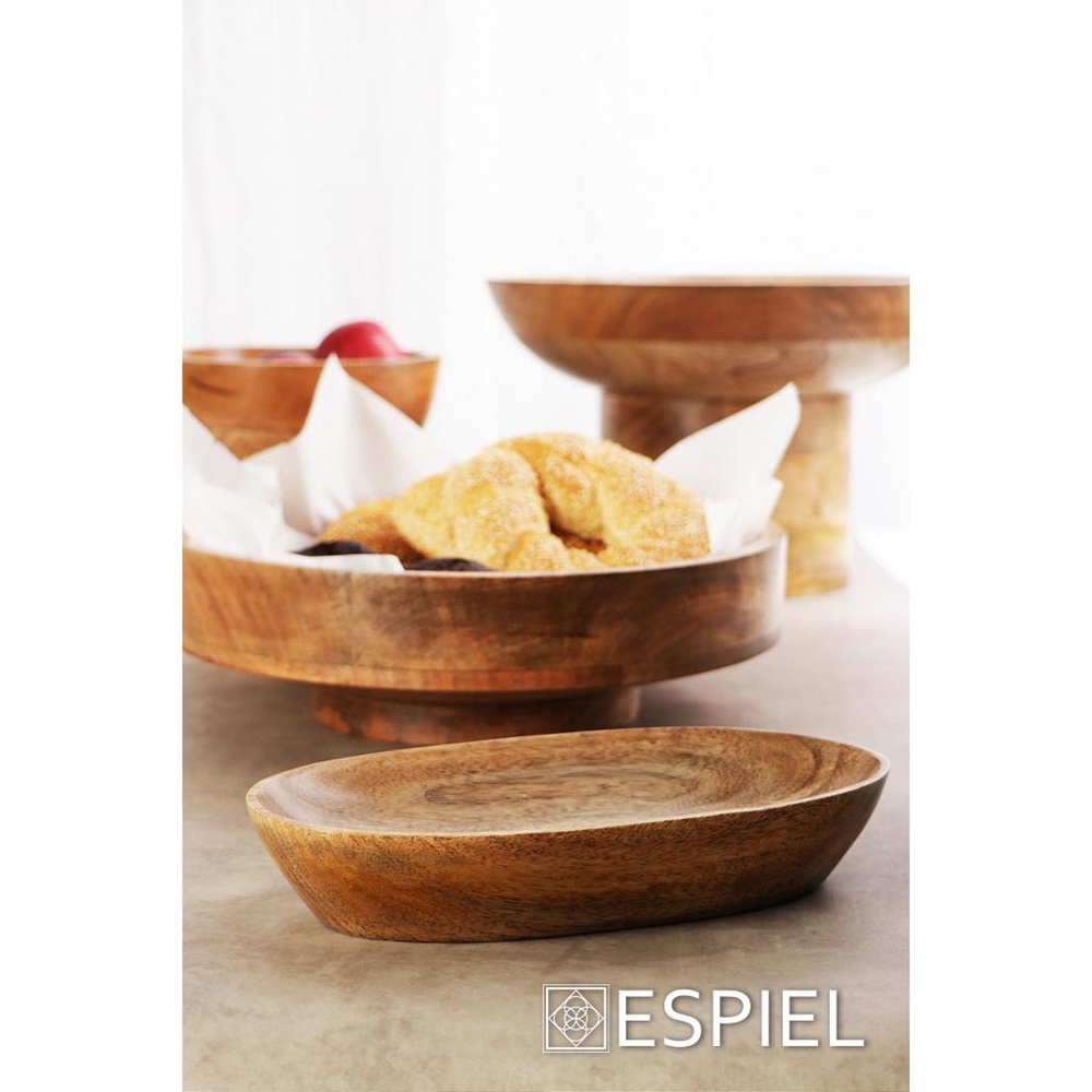 Μπολ Ξύλινο Στρογγυλό Φ40,6xH12,1cm Natures Breeze Espiel GPA114 - 5